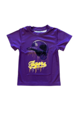 LSU Dripping Baseball Helmet Purple Dry Fit