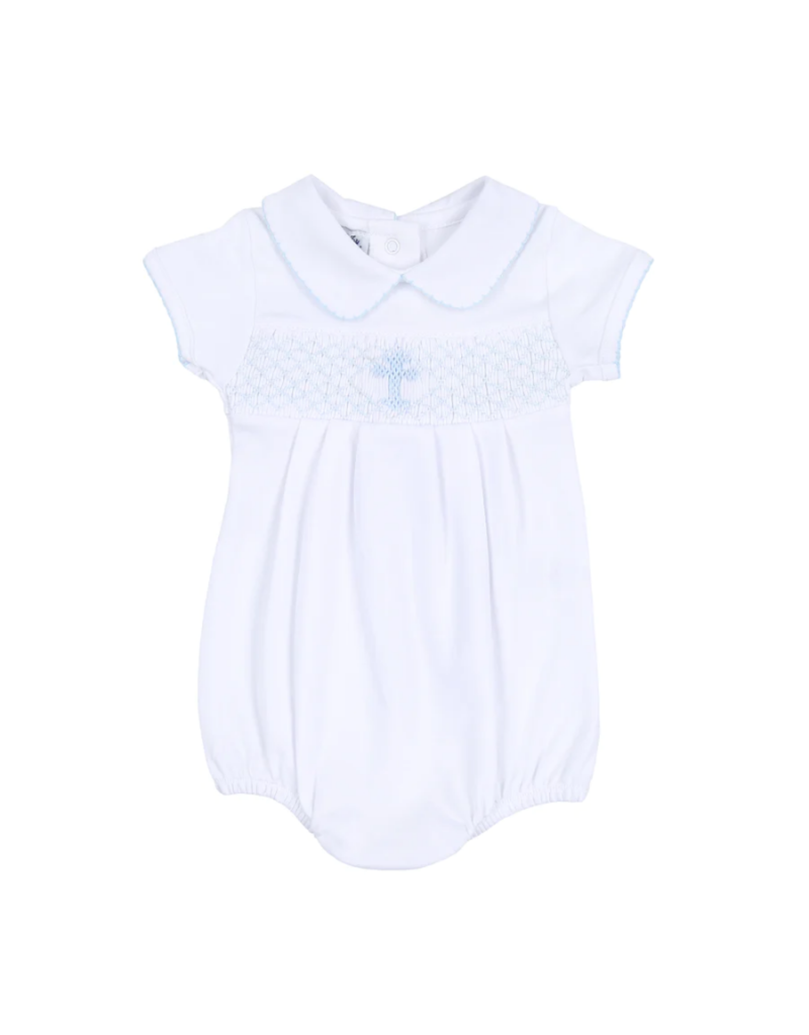 Magnolia Baby Blessed Fall 23 Smocked SS Bubble Blue