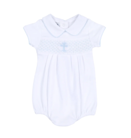 Magnolia Baby Blessed Fall 23 Smocked SS Bubble Blue