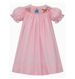 Petit Bebe Princess Smocked SS Bishop Dress Pink Check