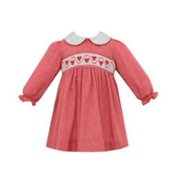 Petit Bebe Valntine's LS Dress Red Micro Check