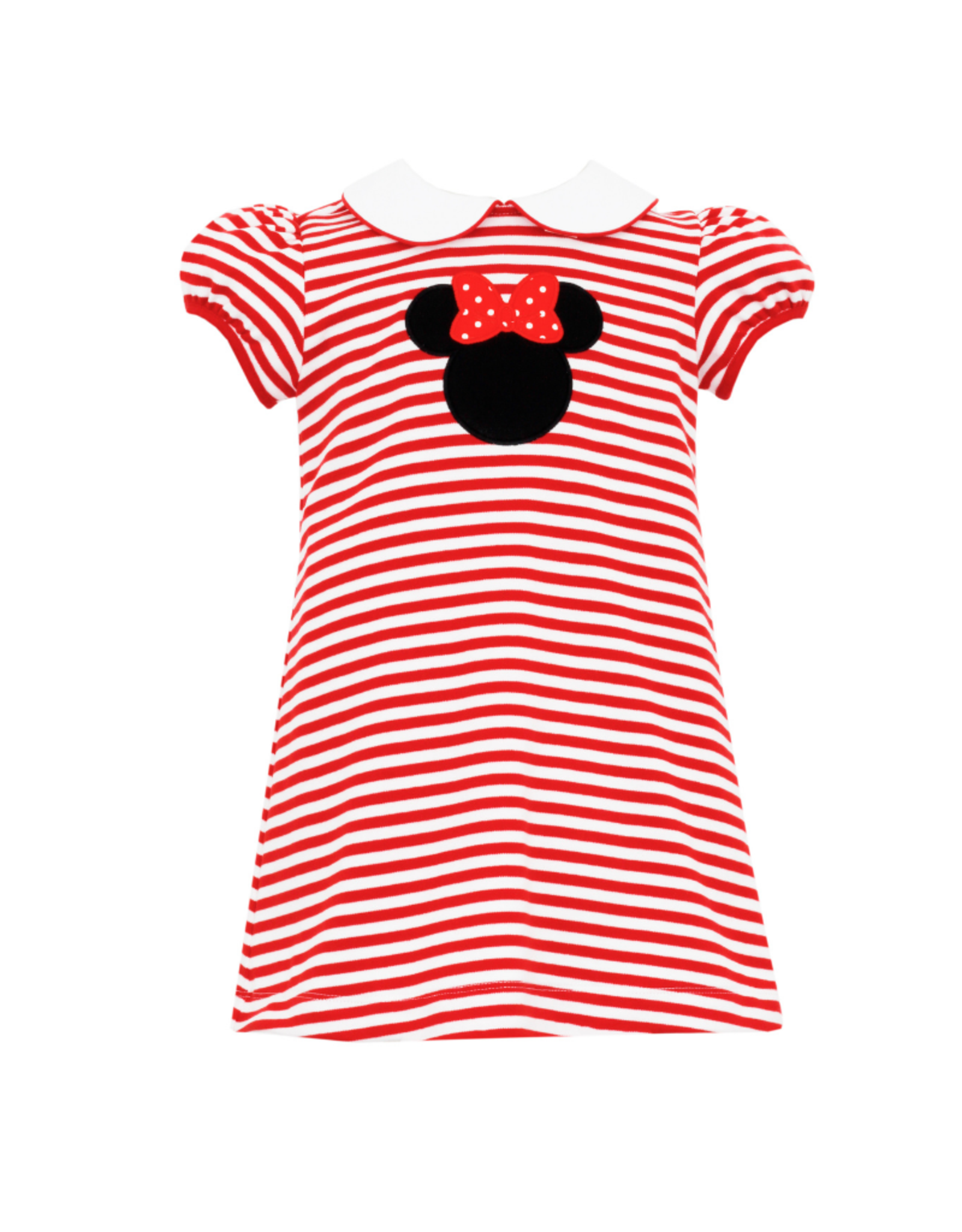 Claire and Charlie Red Stripe Knit Minnie Mouse - SS Dress