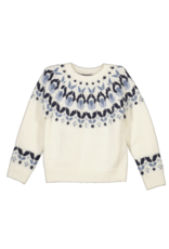 Mayoral 7.303 Jacquard White/Blue LS Sweater