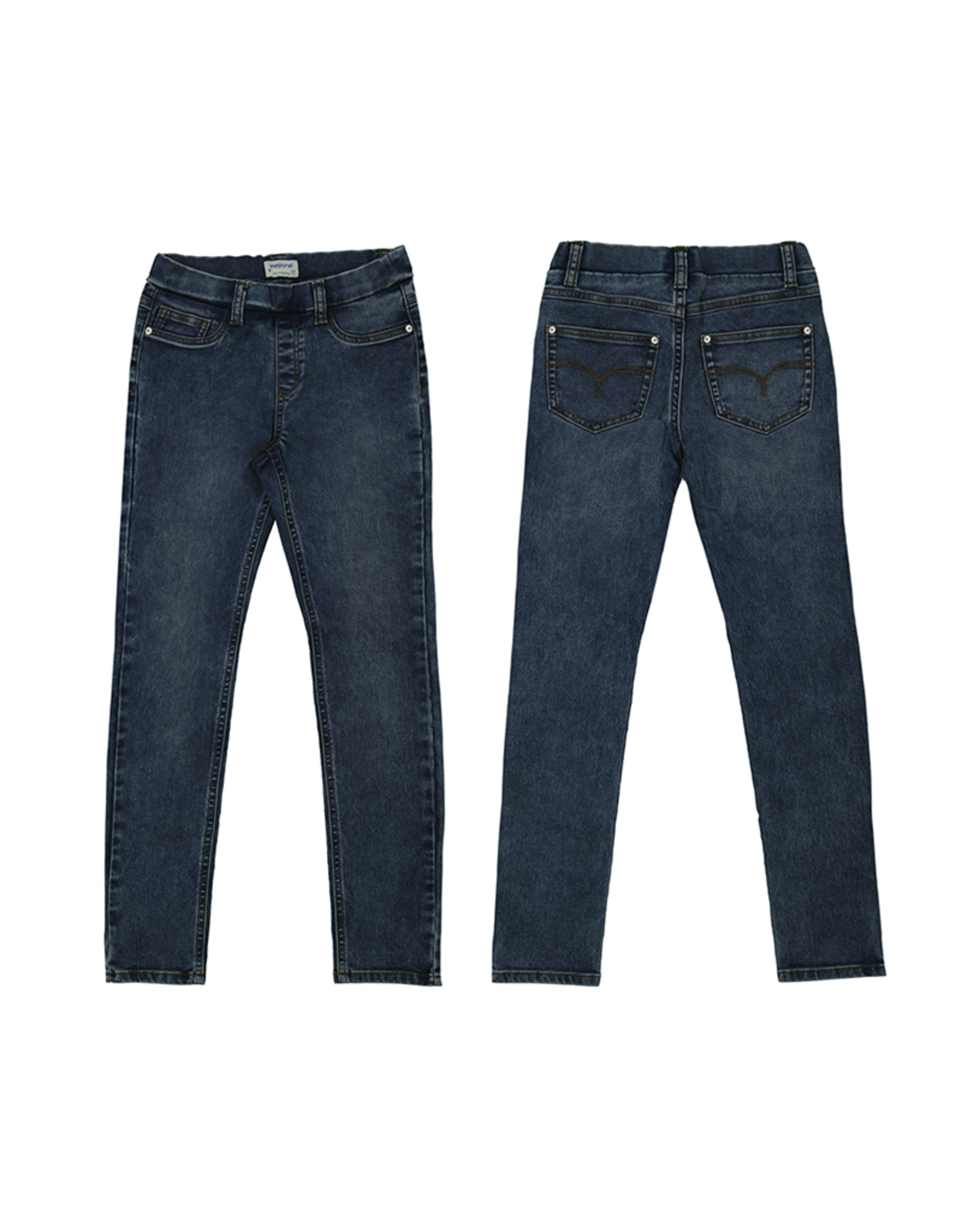 Mayoral 578 Basic Pull On Dark Denim Pants