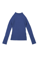 Mayoral 7.040 Knit Mockneck LS Blue Top