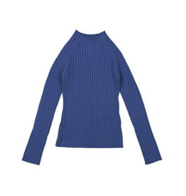 Mayoral 7.040 Knit Mockneck LS Blue Top - 8