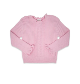 LullabySet Pink Cable Knit Sweater