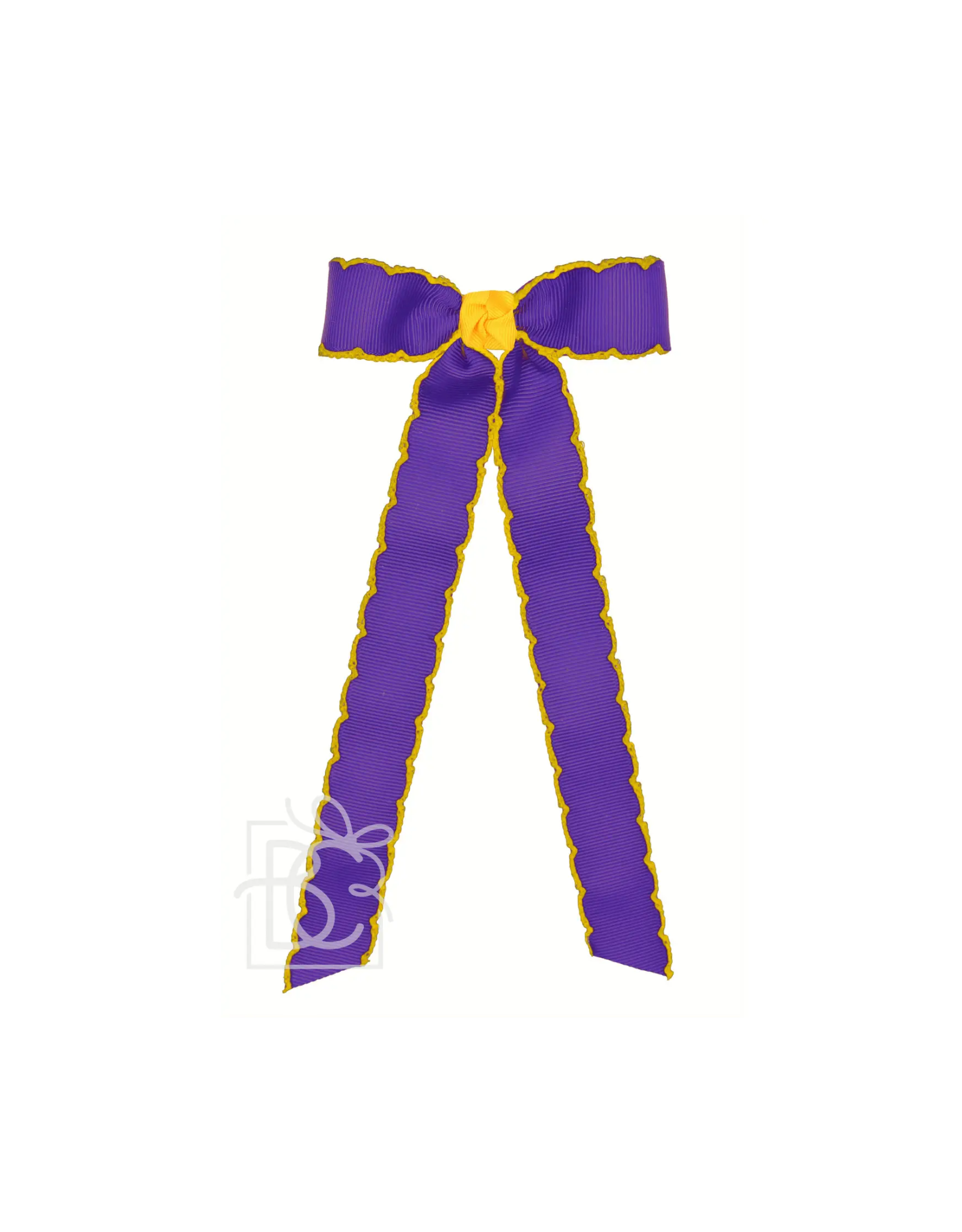 Beyond Creations Purple/Gold Moonstitch Tail Bow