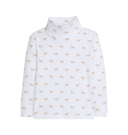 Little English Blue Lab Printed Turtleneck