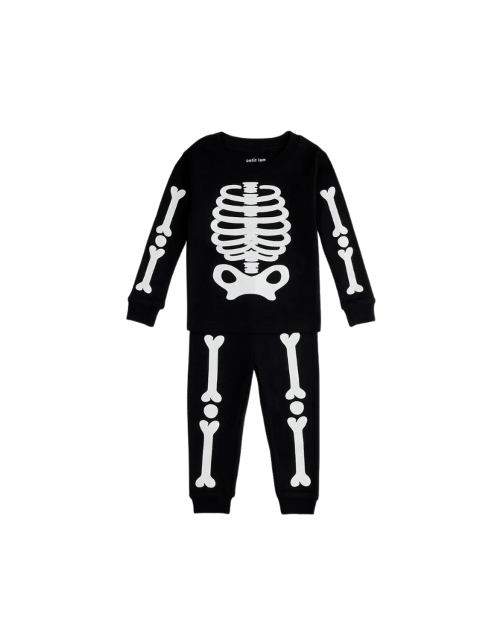 Petit Lem Glow in the Dark Skeleton PJ Set - 14