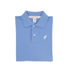 The Beaufort Bonnet Company Prim & Proper LS Pima Polo, Barbados Blue