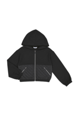 Mayoral 7.420 Black Quilted Fleece Hoodie