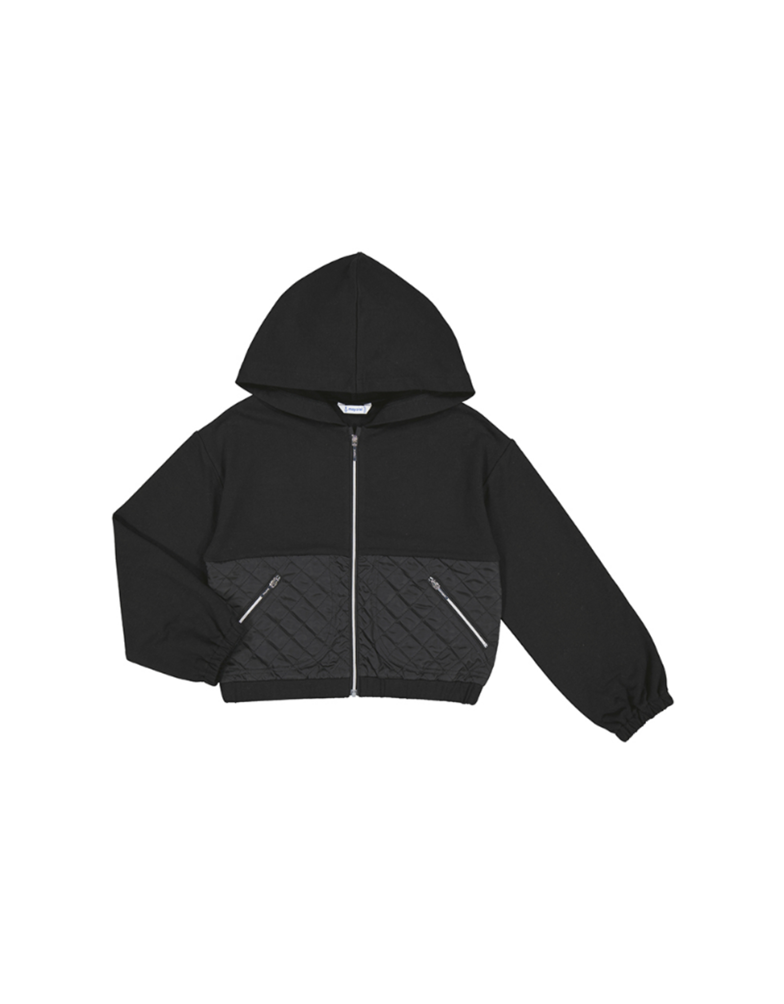 Mayoral 7.420 Black Quilted Fleece Hoodie