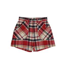 Mayoral 7.209 Red Plaid Shorts