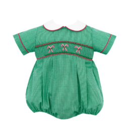 Petit Bebe Candy Cane SS Bubble Green Gingham