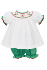 Petit Bebe 144C-MH23 Candy Cane SS Bloomer Set  Green