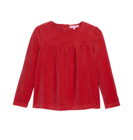 Bisby Lisle Top Red Velour