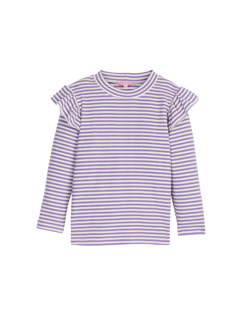 Sadie Top - Lilac Sparkle Stripe – BISBY