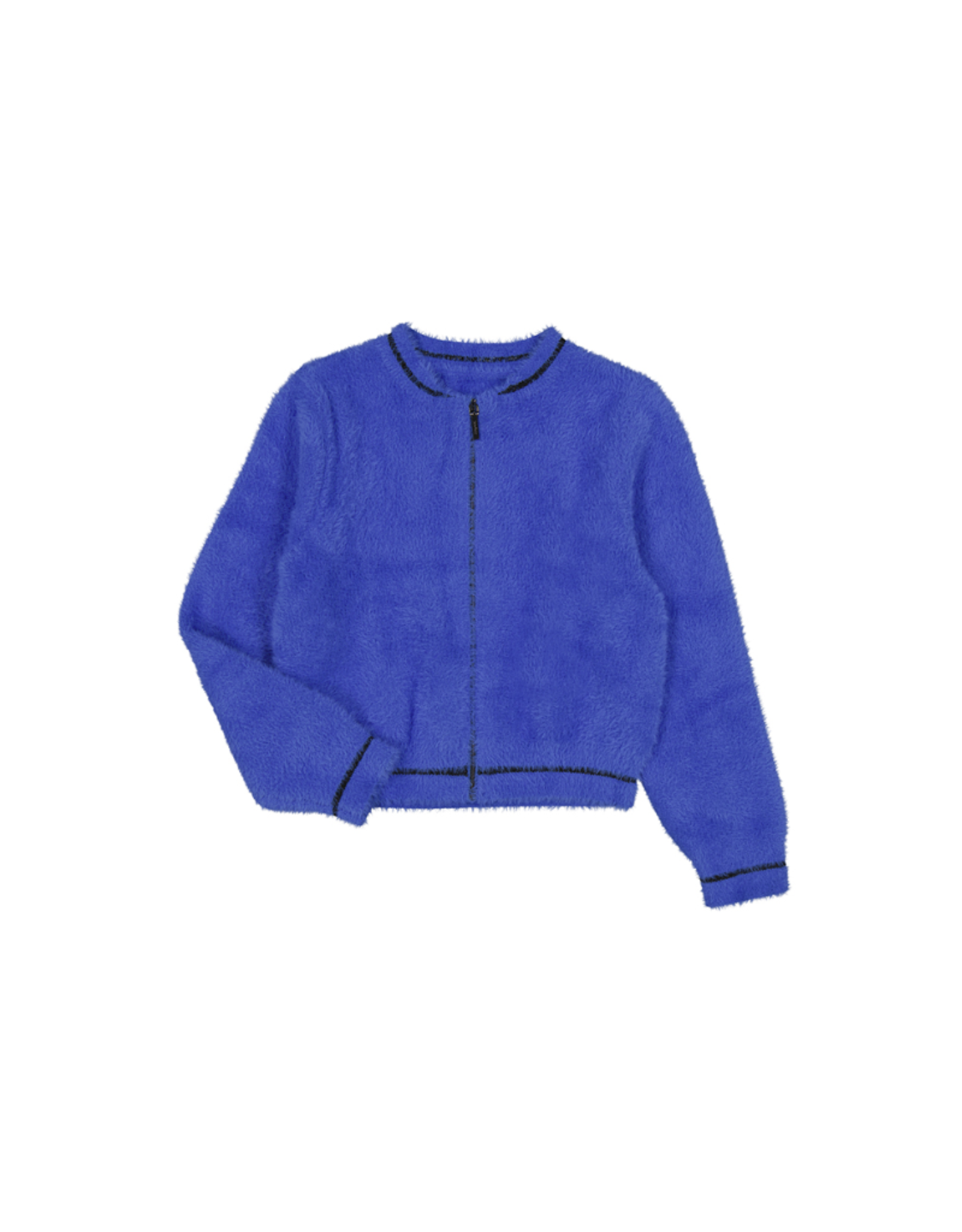 Mayoral 7.317 Blue Fuzzy Zip Knitting Pullover