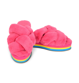 Iscream Furry Platform Slippers