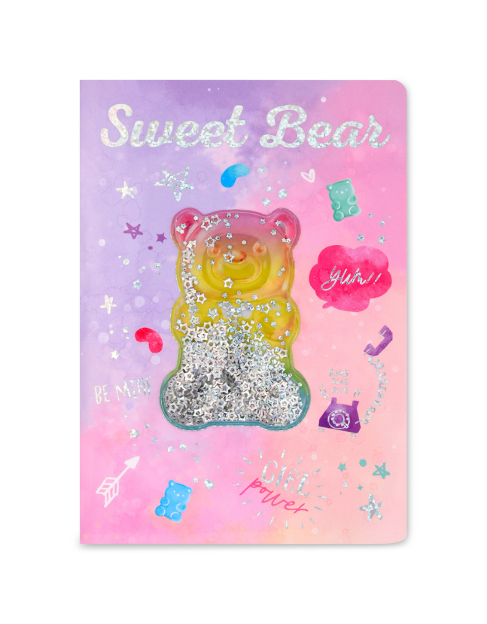 Iscream Gummy Bear Shaky Glitter Mini Journal