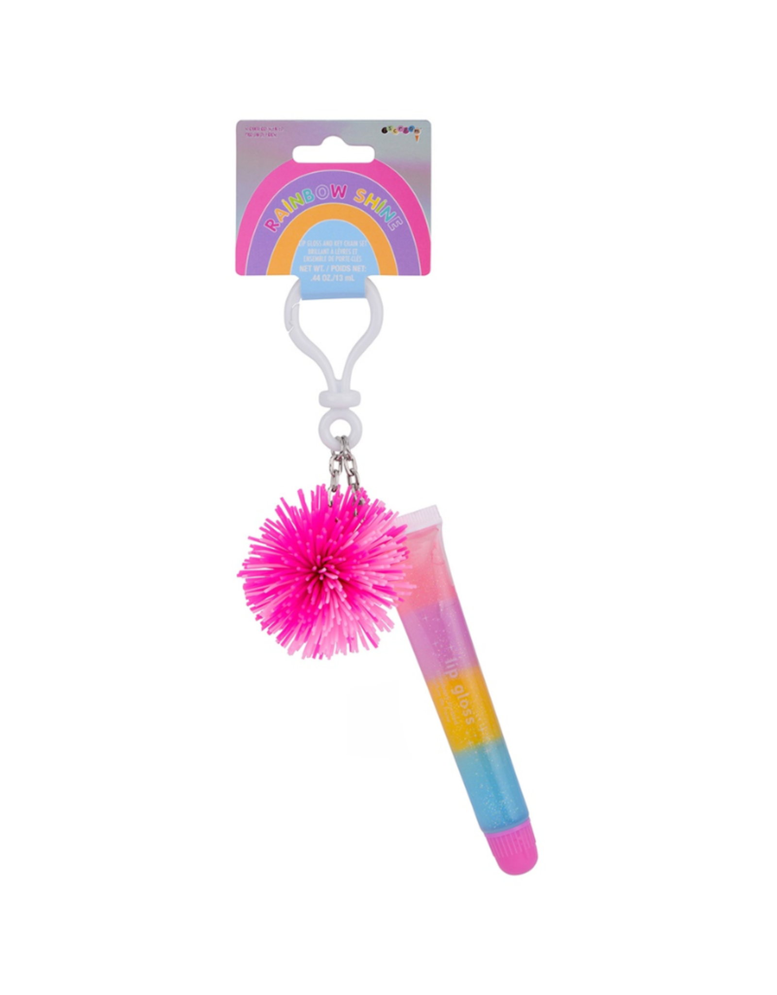 Iscream Rainbow Shine Lip Gloss and Keychain Set