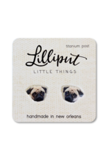 Lilliput Little Things Pug Dog Stud Earrings