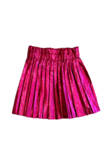 Lola and the Boys Hot Pink Foil Pleated Skirt