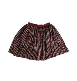 Lola and the Boys Candy Cane Sequin Striped Skirt