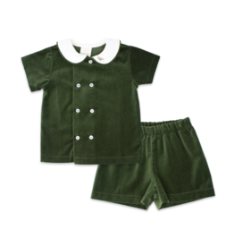 LullabySet Arlington Short Set - Green Velvet