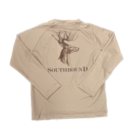 SouthBound Tan Deer LS Performance Tee