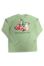 SouthBound Green Christmas Truck LS Performance Tee