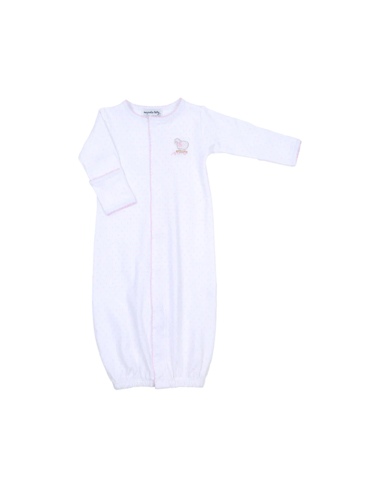 Magnolia Baby Darling Lambs Embroidered Converter Pink