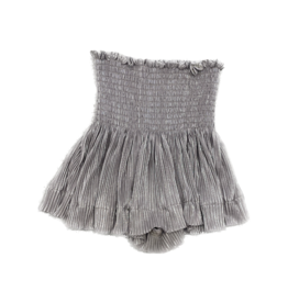 Queen of Sparkles Silver Pleated Swing Shorts