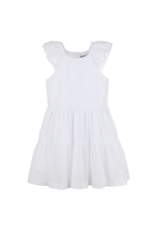 White Swiss Dot Tiered Dress