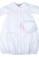 Feltman Brothers White Dot Embroidered Take Me Home Gown with Hat