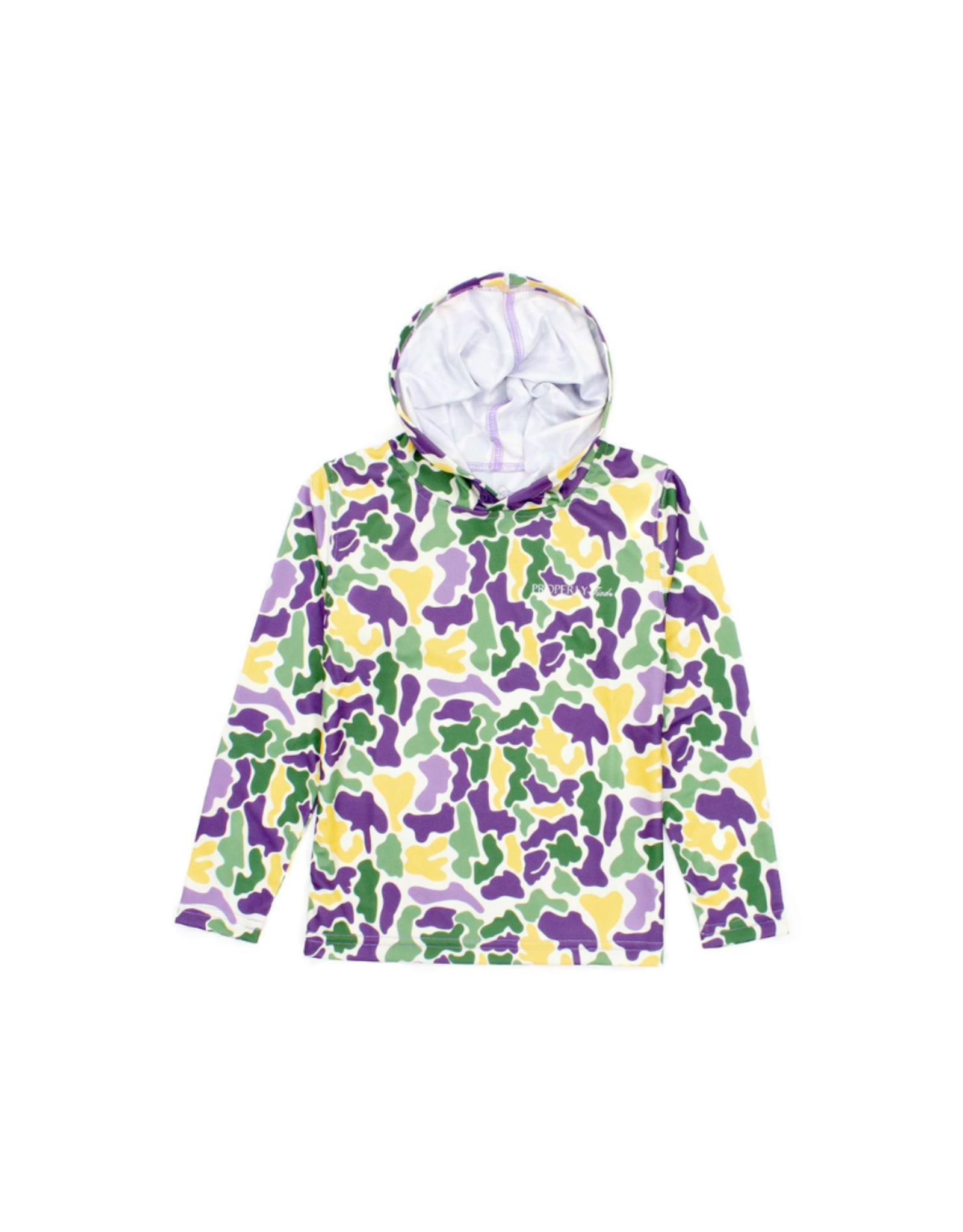 Properly Tied Sportsman Hoodie Mardi Gras Camo