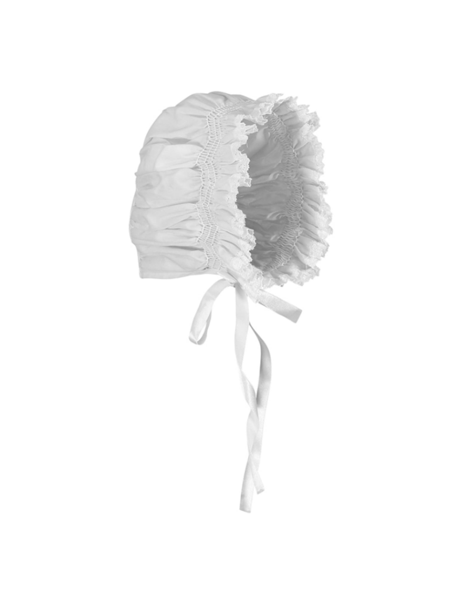 Feltman Brothers Girls White Smocked Lace Bonnet