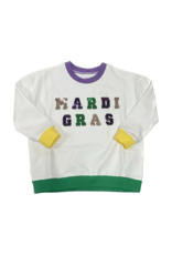 Lulu Bebe LLC Adult Mardi Gras Sequin Sweatshirt