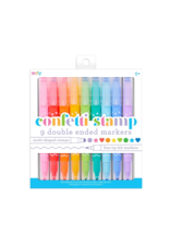 OOLY Confetti Stamp Double Ended Markers Set Of 9