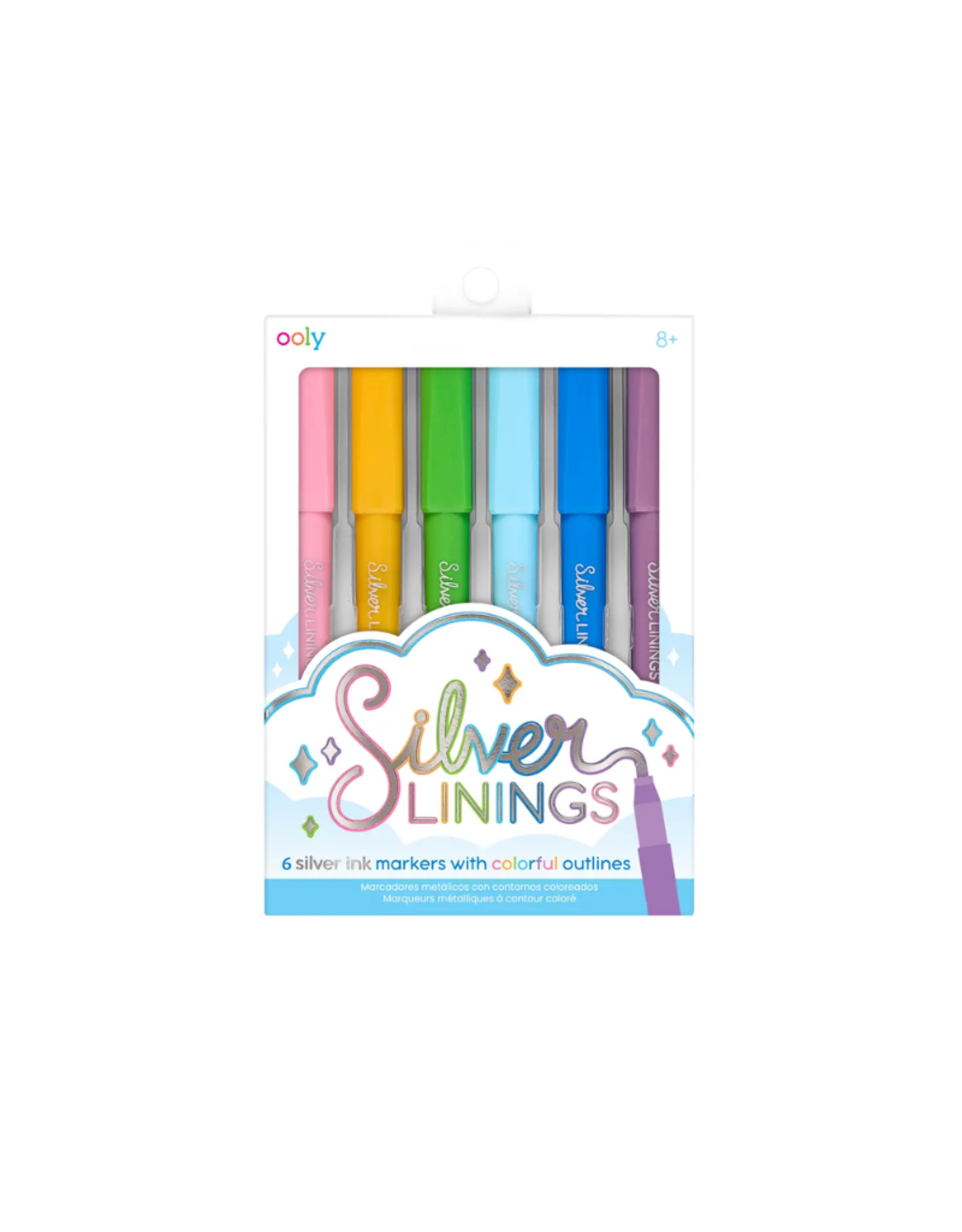 OOLY Silver Linings Outline Markers- Set Of 6