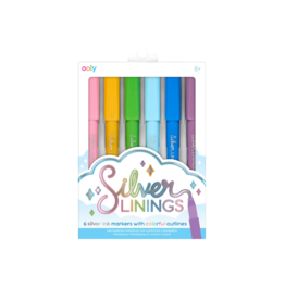 OOLY Silver Linings Outline Markers- Set Of 6