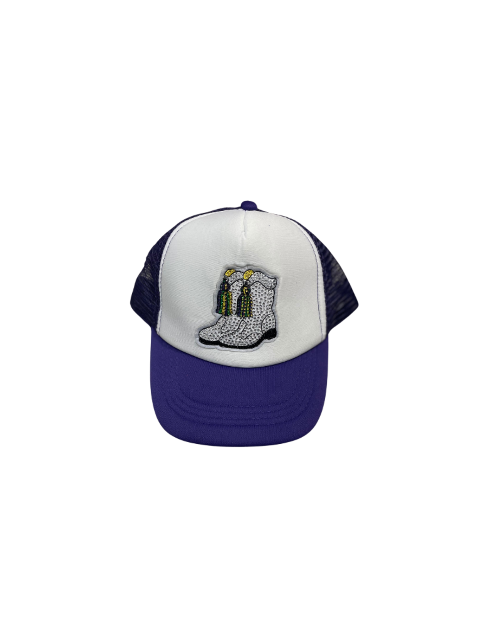 Youth Mardi Gras Marching Boot Trucker Hat