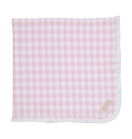 The Beaufort Bonnet Company Baby Buggy Blanket Palm Beach Pink Gingham