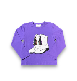Belle Cher Lavender Mardi Gras Boots LS Shirt