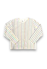 Belle Cher Mardi Gras Sequin Striped LS Shirt