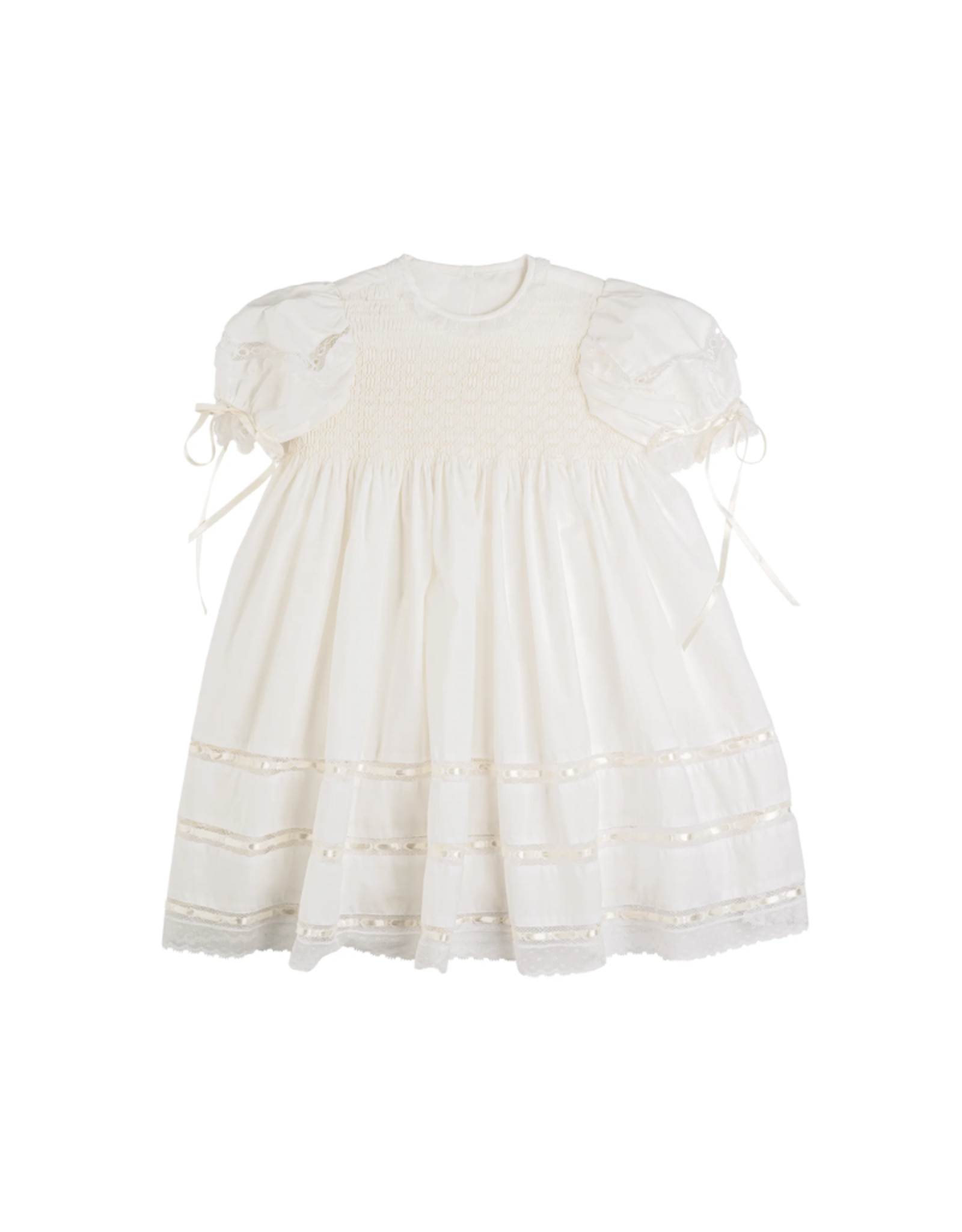 LullabySet Middleton Dress, Blessings White Batiste Heirloom