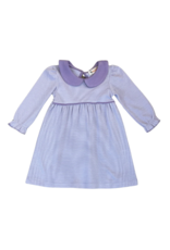 Luigi Lavender Micro Stripe LS Dress