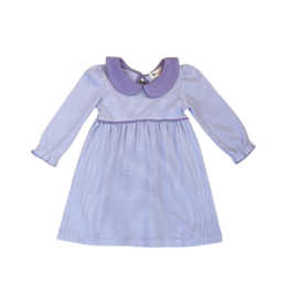 Luigi Lavender Micro Stripe LS Dress