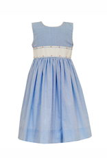 Claire and Charlie Blue Gingham Sleeveless Dress with Sash